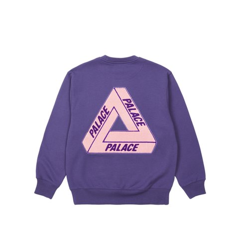 Palace FLEECE TRI-FERG CREW PERFECT PURPLE - Colorway