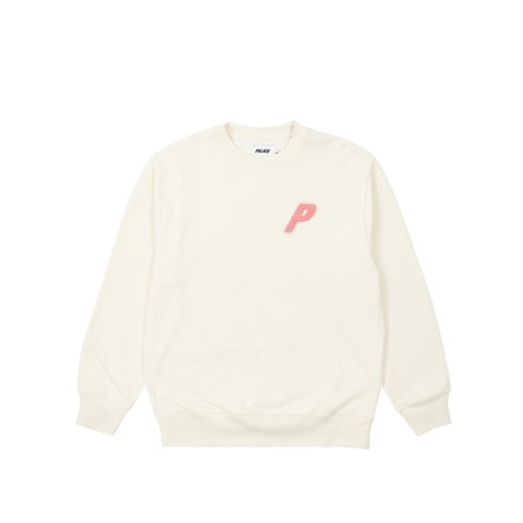 Palace FLEECE TRI-FERG CREW SOFT WHITE - Colorway