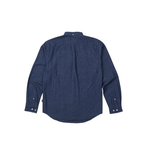 Palace CHECK PANEL CHAMBRAY SHIRT INDIGO - Colorway