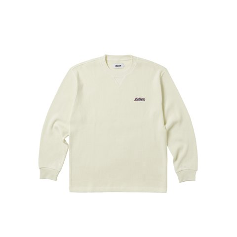 Palace WAFFLE LONGSLEEVE SOFT WHITE - Colorway