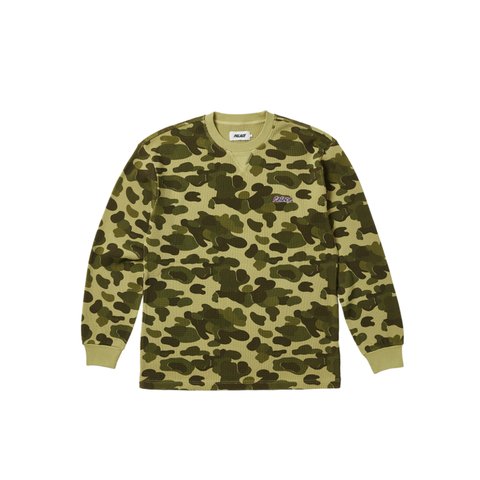 Palace WAFFLE LONGSLEEVE DUCK CAMO - Colorway