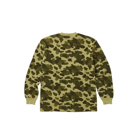 Palace WAFFLE LONGSLEEVE DUCK CAMO - Colorway