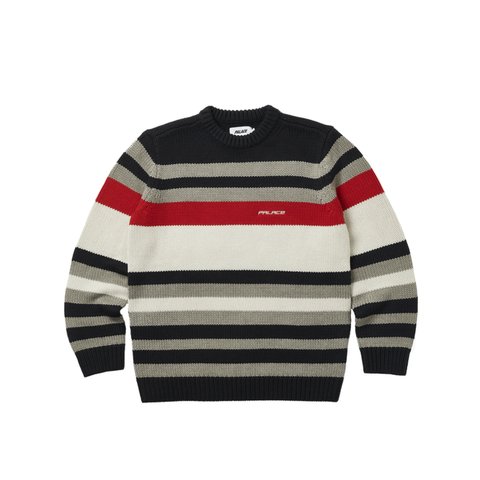 HEAVY STRIPE KNIT NAVY