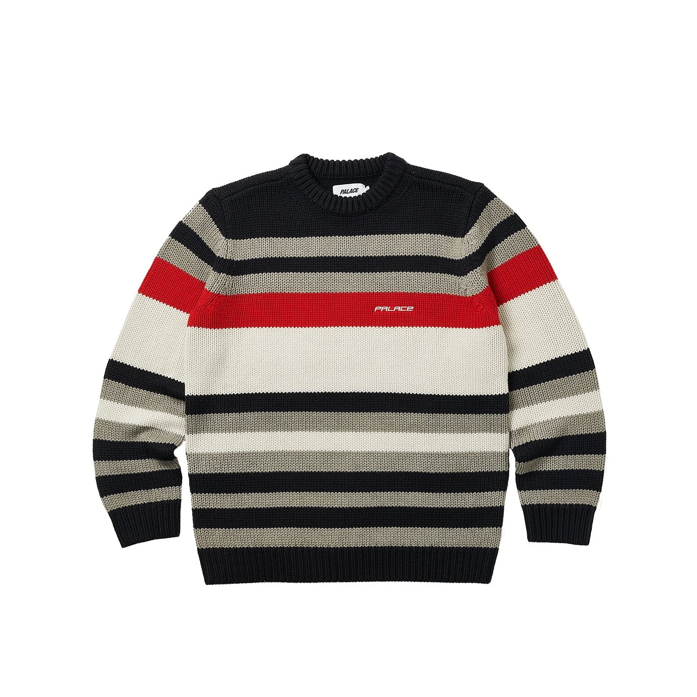 HEAVY STRIPE KNIT NAVY
