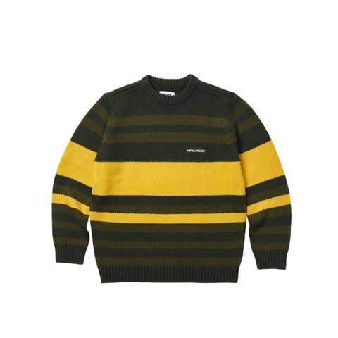 HEAVY STRIPE KNIT GREEN