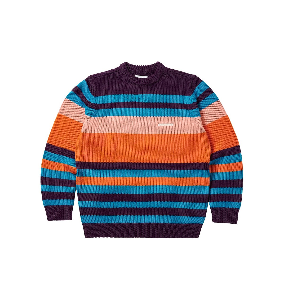 HEAVY STRIPE KNIT ORANGE