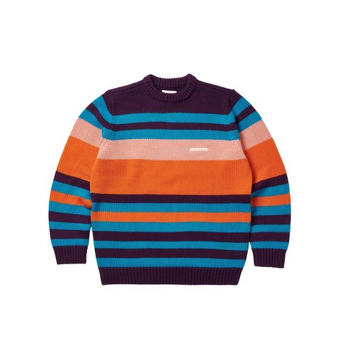 HEAVY STRIPE KNIT ORANGE