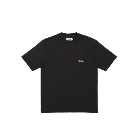 Palace EMBROIDERED POCKET T-SHIRT BLACK - Colorway