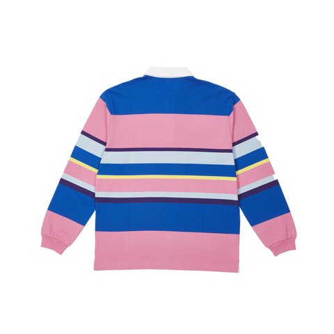 BIG STRIPE RUGBY TOP PINK
