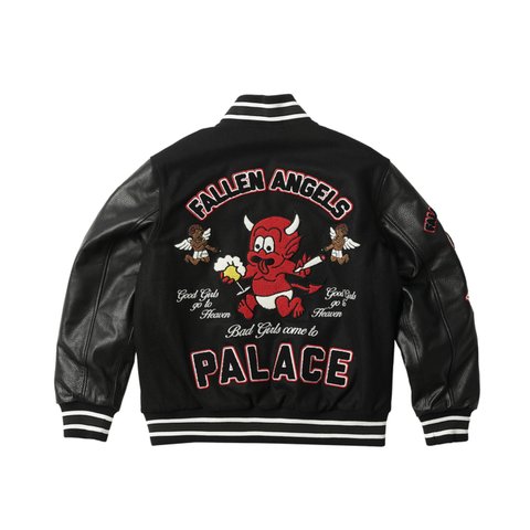 Palace FALLEN ANGELS VARSITY JACKET BLACK - Colorway