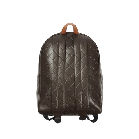 Palace PAL-M-GRAM LEATHER BACKPACK BROWN - Colorway