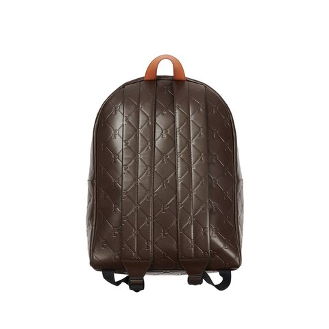 Palace PAL-M-GRAM LEATHER BACKPACK BROWN - Colorway