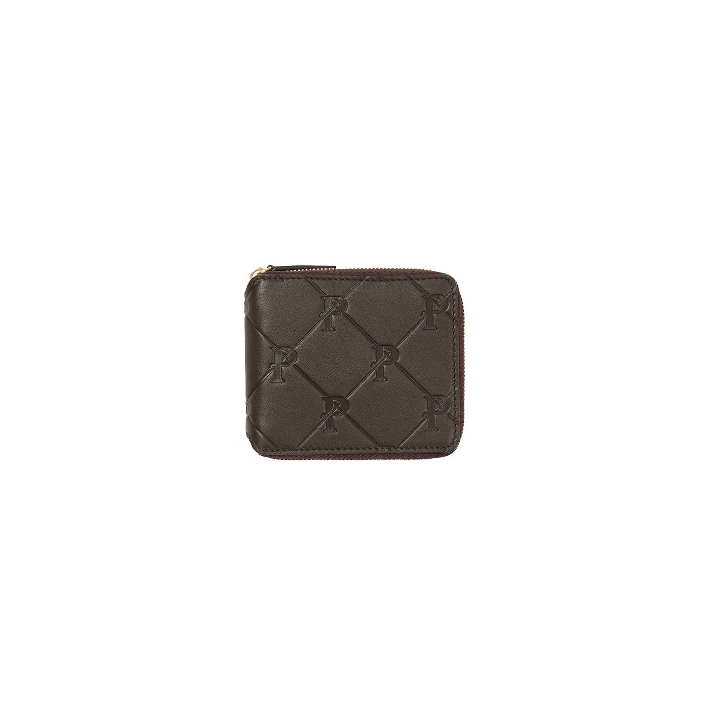 PAL-M-GRAM LEATHER ZIP WALLET BROWN