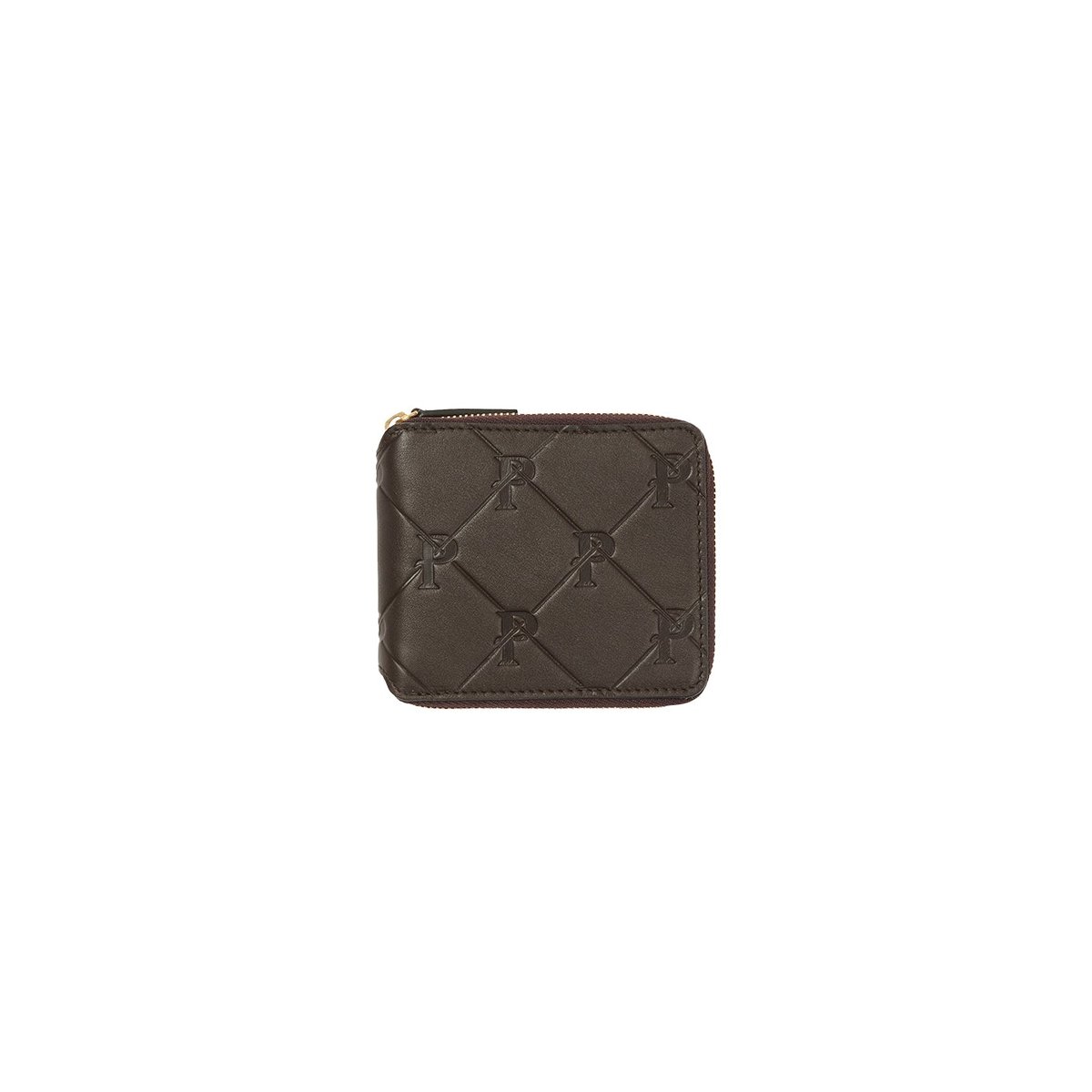 Palace PAL-M-GRAM LEATHER ZIP WALLET BROWN (Spring 2023) - €168.00