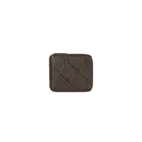 Palace PAL-M-GRAM LEATHER ZIP WALLET BROWN - €168.00