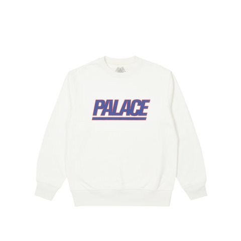 Palace GIGANTIC CREW WHITE - Colorway