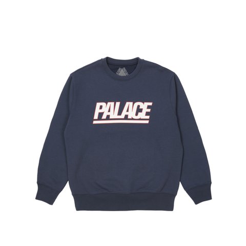 Palace GIGANTIC CREW NAVY - Colorway