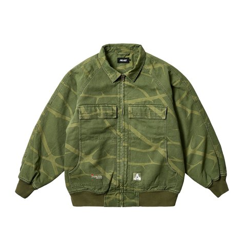 Palace HEAVY CANVAS BOMBER JACKET THE DEEP GREEN - $298.00