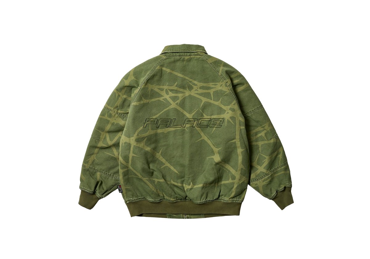 HEAVY CANVAS BOMBER JACKET THE DEEP GREEN - Palace