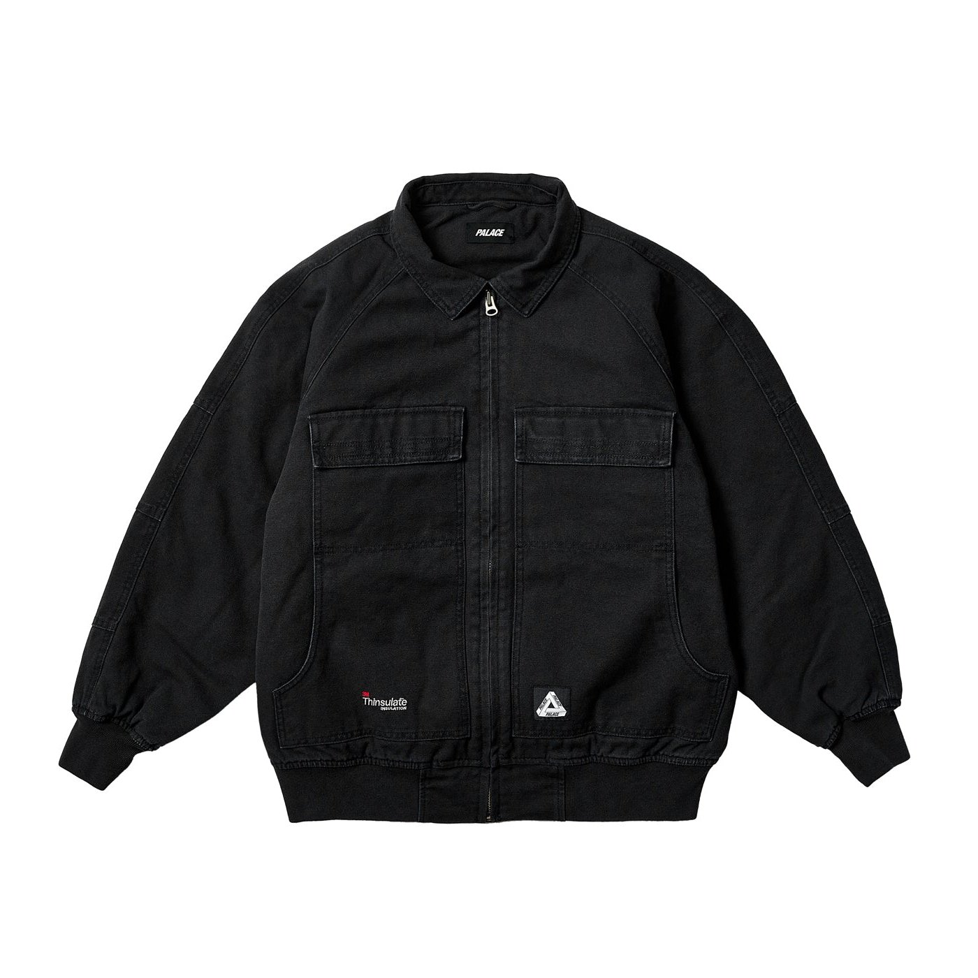 HEAVY CANVAS BOMBER JACKET BLACK