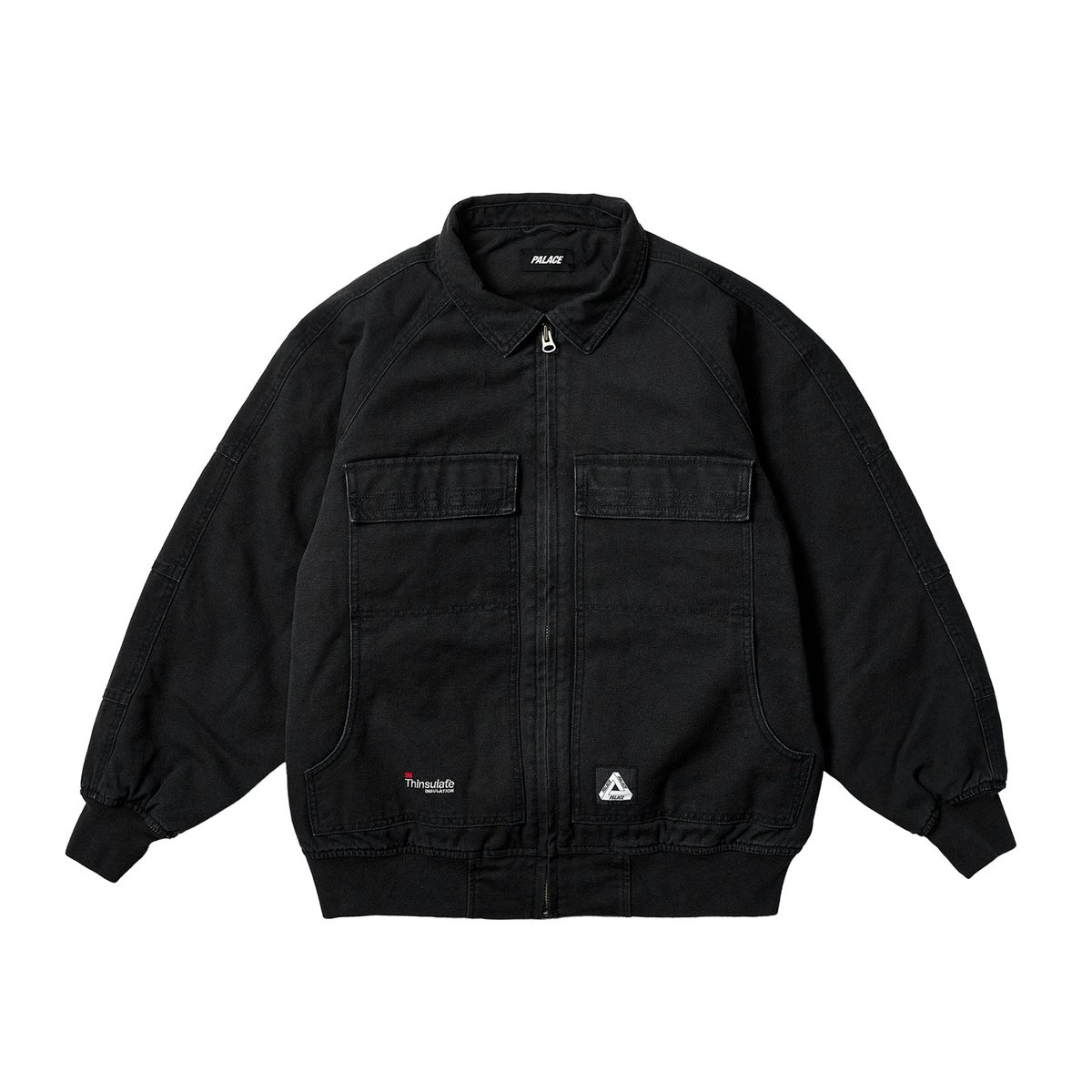 Palace HEAVY CANVAS BOMBER JACKET BLACK (Spring 2024) - $298.00