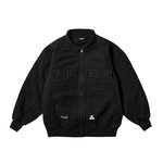 HEAVY CANVAS BOMBER JACKET BLACK