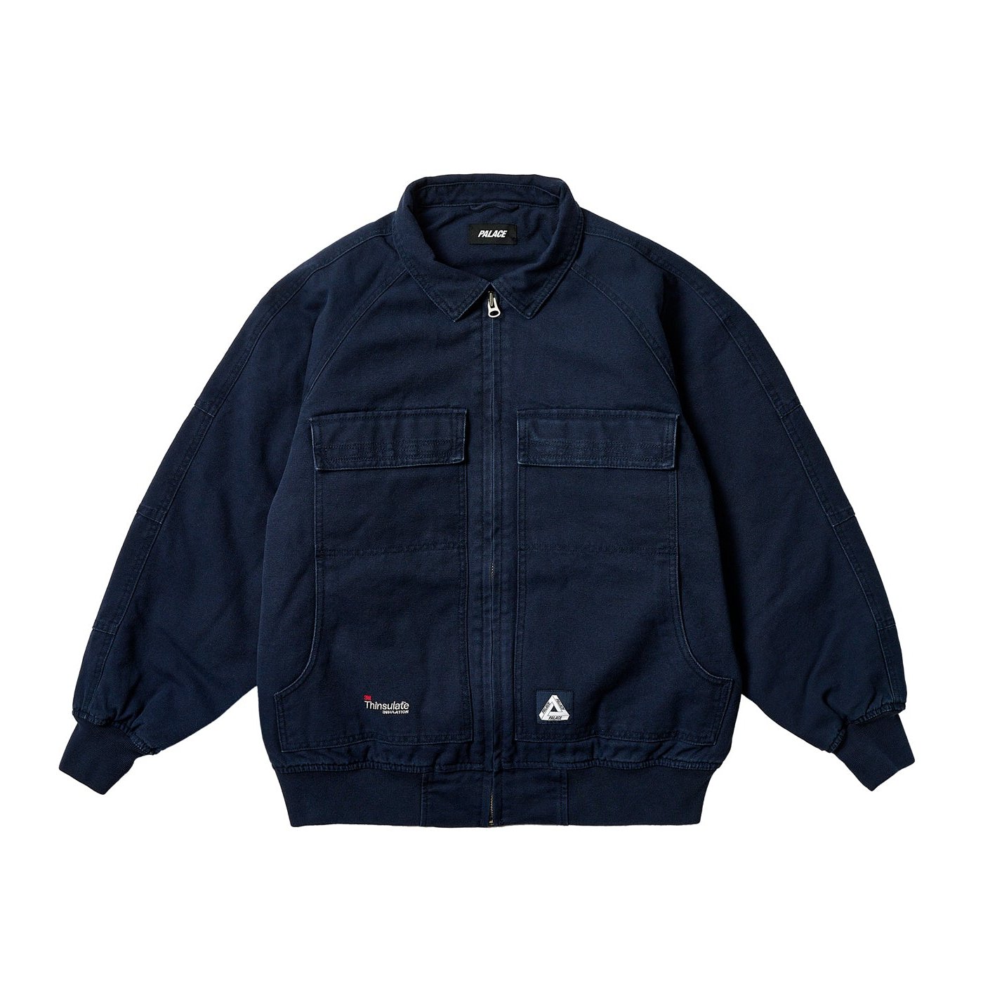 HEAVY CANVAS BOMBER JACKET NAVY