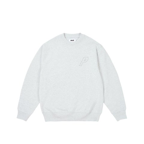 Palace OUTLINE P-3 CREW GREY MARL - Colorway