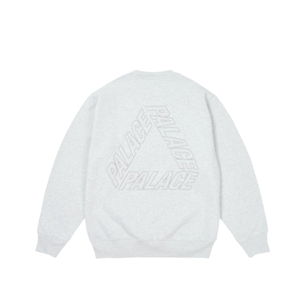 Palace OUTLINE P-3 CREW GREY MARL (Spring 2024) - $148.00