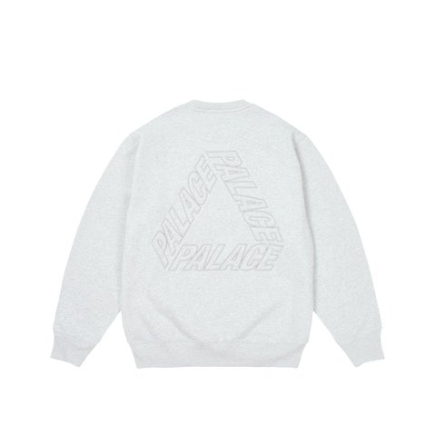 Palace OUTLINE P-3 CREW GREY MARL - $148.00