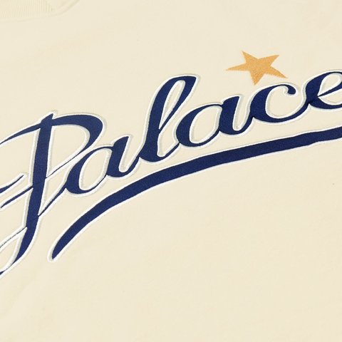 Palace STAR SCRIPT CREW SOFT WHITE - Colorway