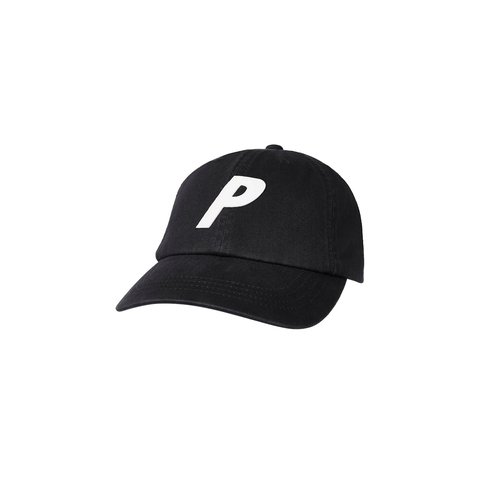 Palace P 6-PANEL BLACK - $48.00
