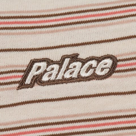 Palace BOXY STRIPE T-SHIRT BROWN - Colorway