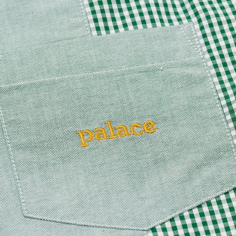 Palace PATCHWORK STRIPE SHIRT GREEN - Colorway