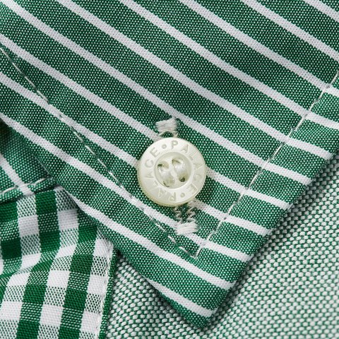 Palace PATCHWORK STRIPE SHIRT GREEN - Colorway