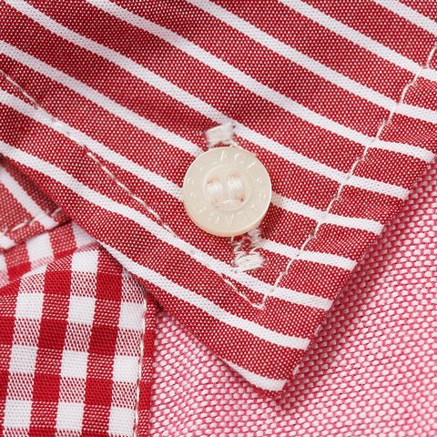 Palace PATCHWORK STRIPE SHIRT RED - Colorway