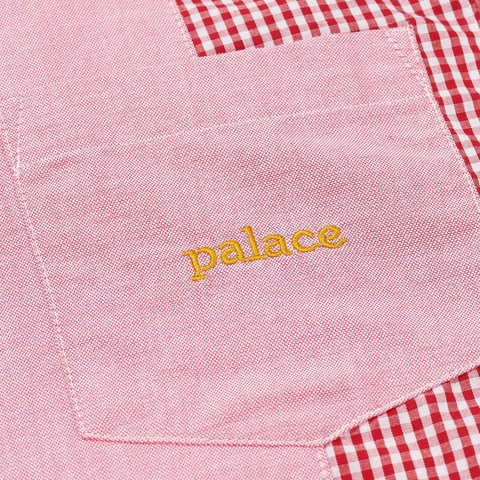 Palace PATCHWORK STRIPE SHIRT RED - Colorway