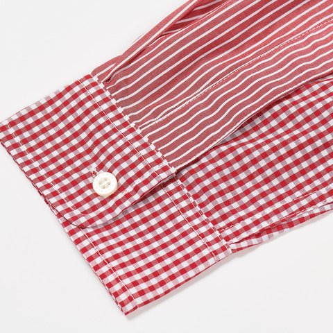 Palace PATCHWORK STRIPE SHIRT RED - Colorway
