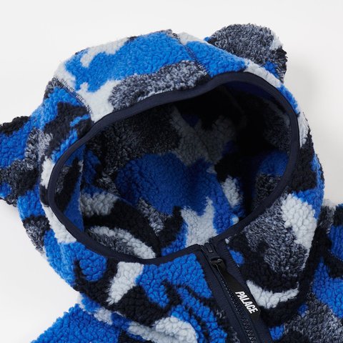 Palace TEDDY FLEECE JACKET BLUE CAMO - Colorway