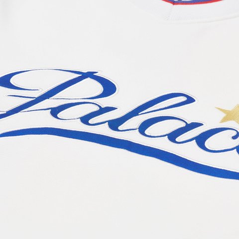 Palace STAR SCRIPT CREW WHITE - Colorway