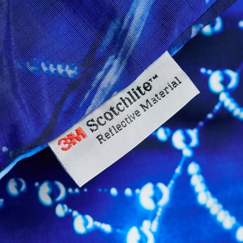 ARC SHELL HOODED JACKET SPIDER WEB BLUE