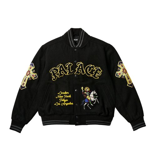 Palace PALACE SAINTS VARSITY JACKET BLACK - $578.00