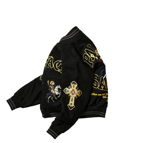 Palace PALACE SAINTS VARSITY JACKET BLACK - Colorway