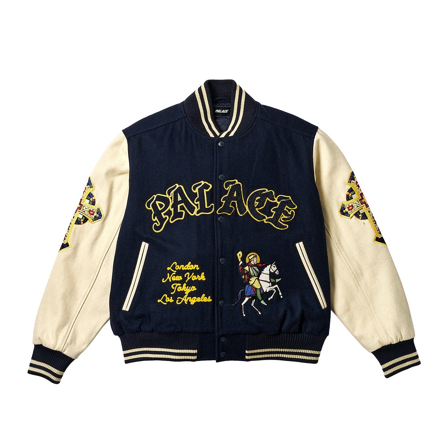 PALACE SAINTS VARSITY JACKET NAVY