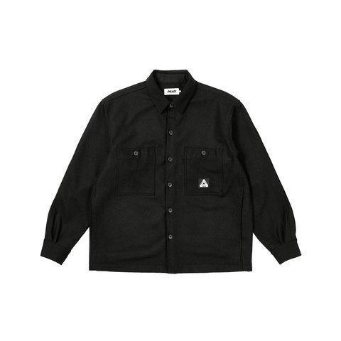 Palace WOOL SHIRT JACKET BLACK - $198.00