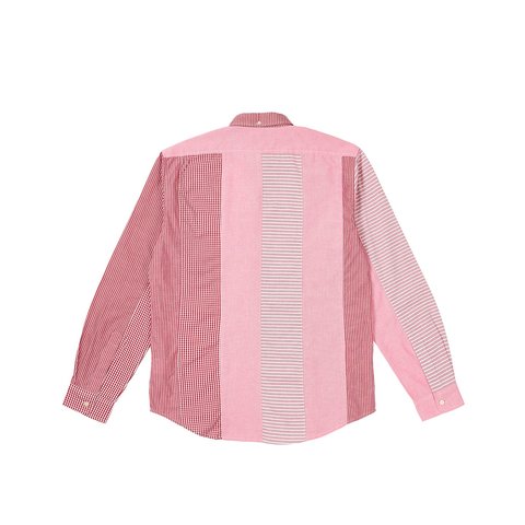 Palace PATCHWORK STRIPE SHIRT RED - Colorway