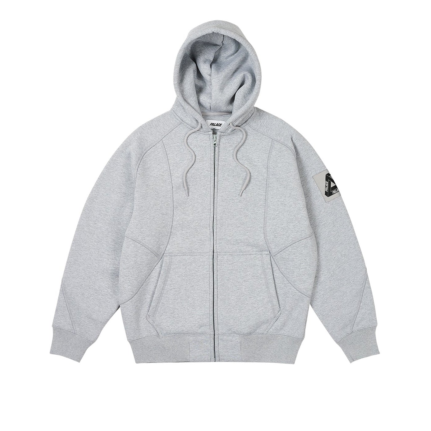BONDED SHERPA ZIP HOOD GREY MARL