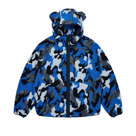 Palace TEDDY FLEECE JACKET BLUE CAMO - €248.00
