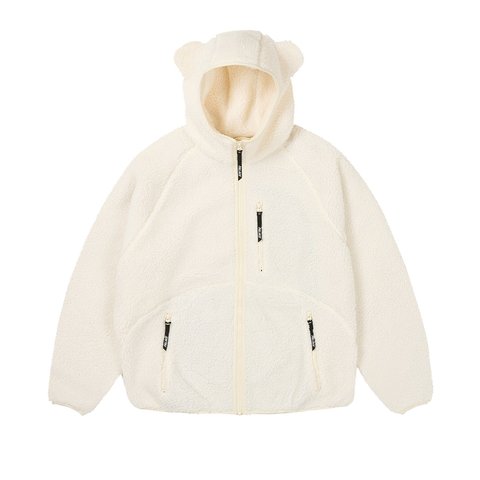 Palace TEDDY FLEECE JACKET SOFT WHITE - €248.00