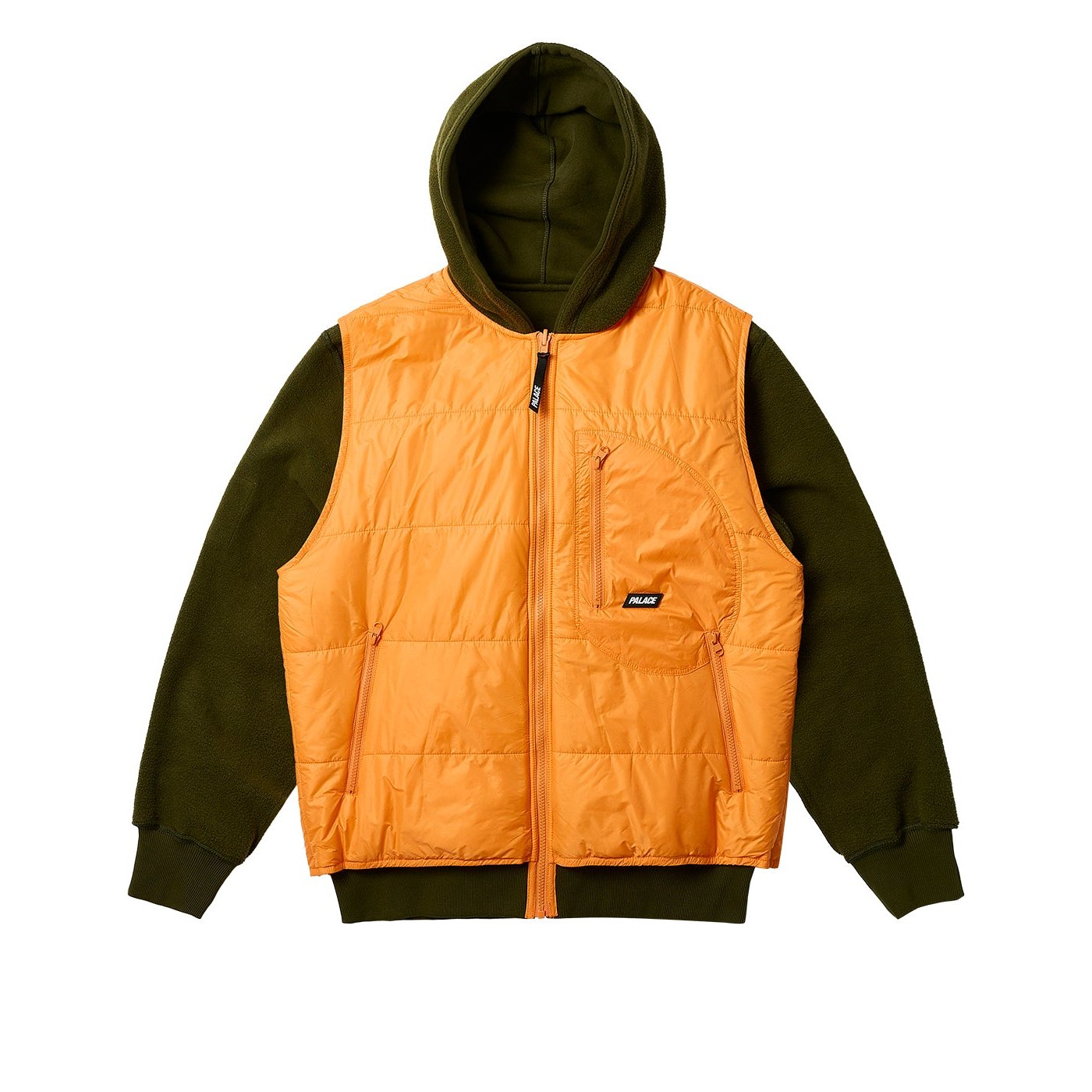 REVERSIBLE VEST HOOD THE DEEP GREEN